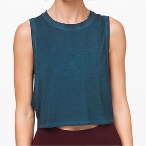 Lululemon All Yours Crop Tank Top Veil – Capture Blue